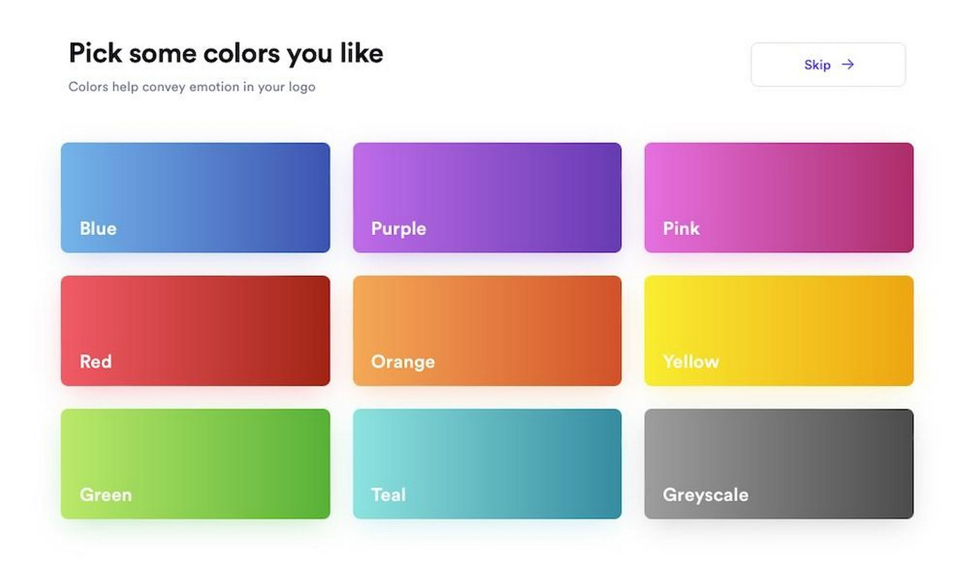 select colors you like